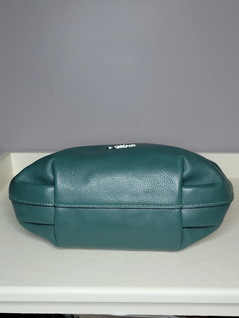 Coach Skylar Dark Teal Leather Hobo Shoulder Bag with Matching Wallet Set